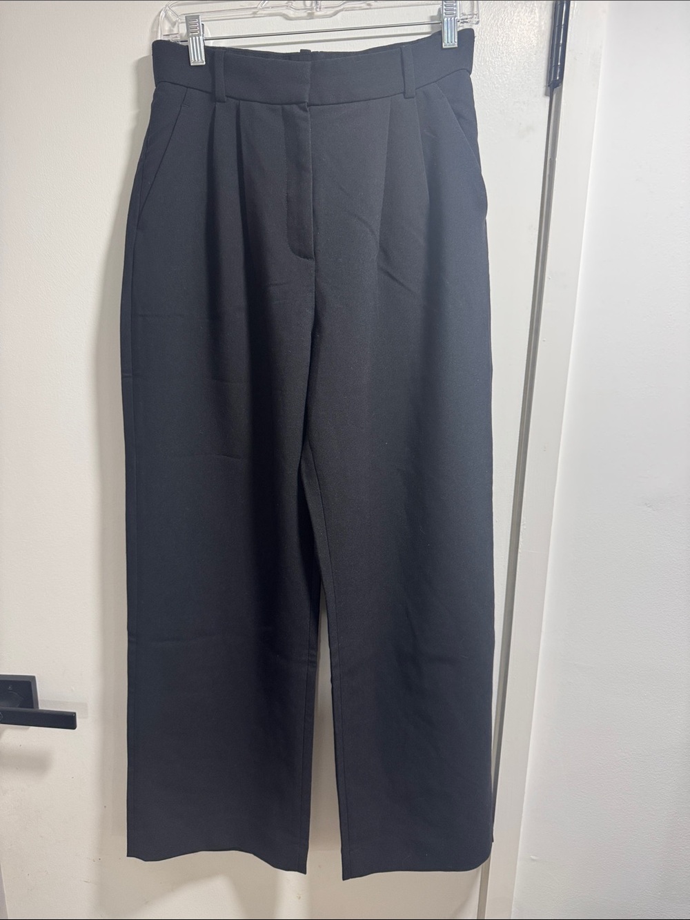 A&F Sloan Black Wide-Leg Trousers - Picture 1 of 3
